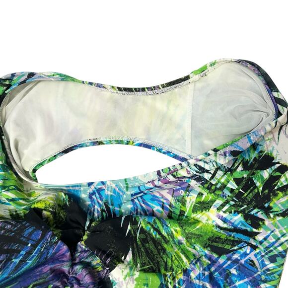 Torrid Underwire Lace-Up One Piece Swimsuit Cool Tropical Plus Size 4X - Picture 12 of 14